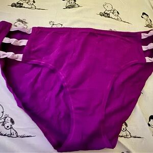Athleta Vibrant Purple Bikini Bottom with Knotted Sides